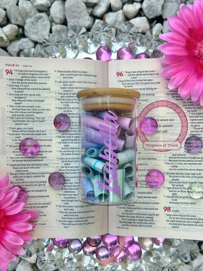 Blooming Mom Scripture Jar - Bible Verse Notes