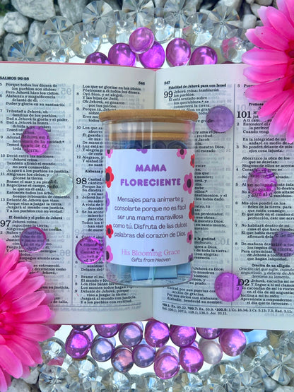 Frasco de Mama Floreciente - Notas de Versículos Bíblicos