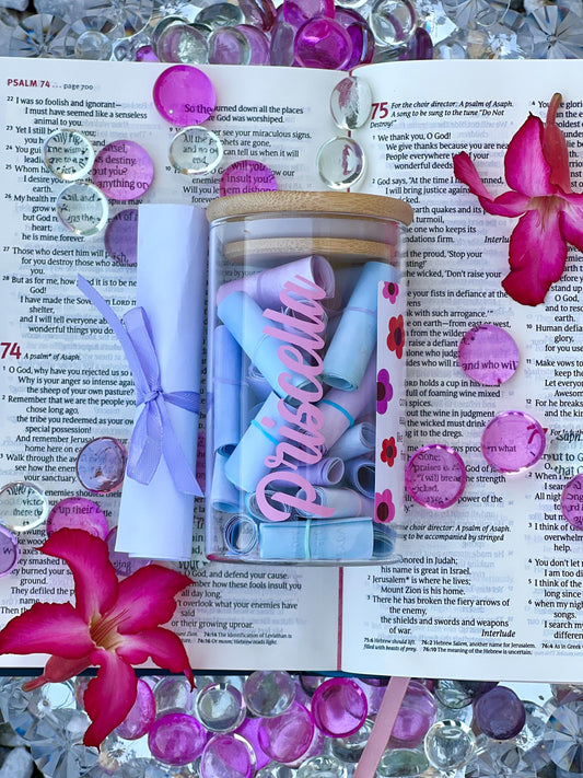 Blooming Mom Scripture Jar - Bible Verse Notes